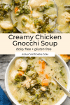Creamy Chicken Gnocchi Soup pin graphic