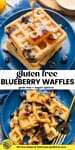Gluten Free Blueberry Waffles pin image