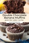 Chocolate Banana Muffins pin graphic