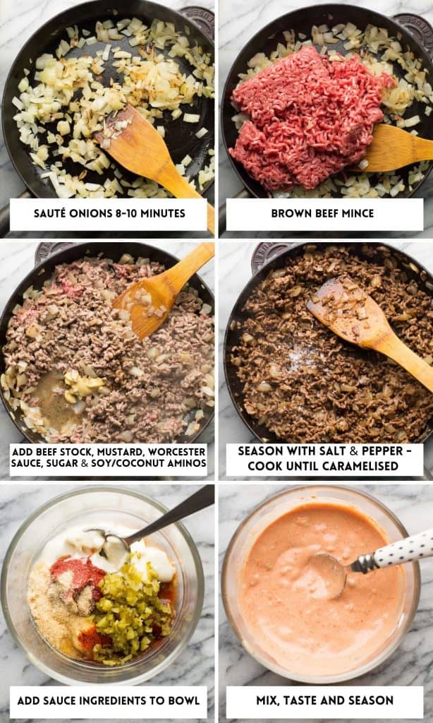 Low Carb Burger Bowls collage