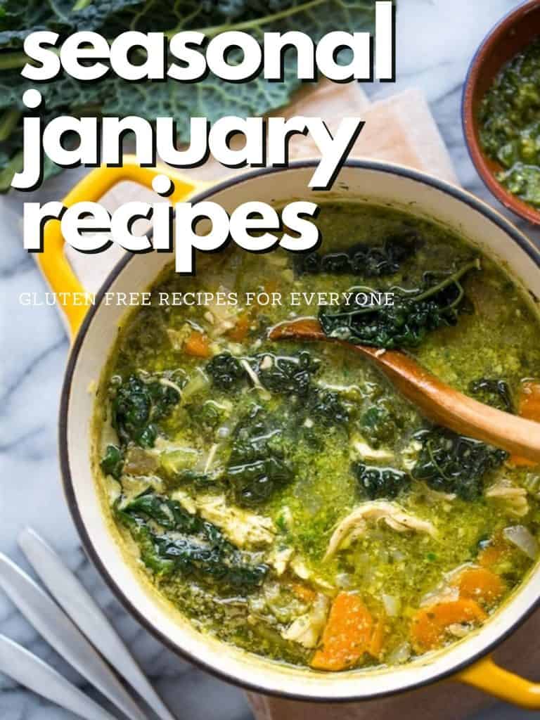 seasonal january recipes: gluten free recipes for everyone pinterest marketing image