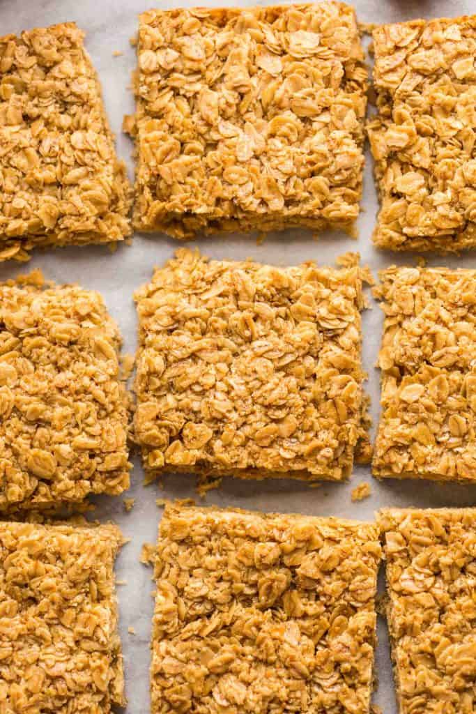 Gluten Free Flapjacks slices up close