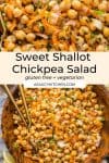 Sweet Shallot Chickpea Salad pin graphic