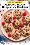 Almond Flour Chocolate Chip Raspberry Cookies pinterest graphic