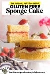 gluten free victoria sponge cake pinterest graphic