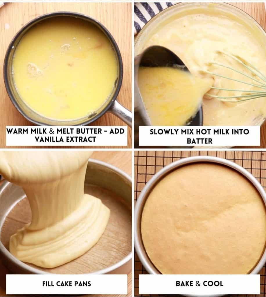 gluten free sponge cake batter steps
