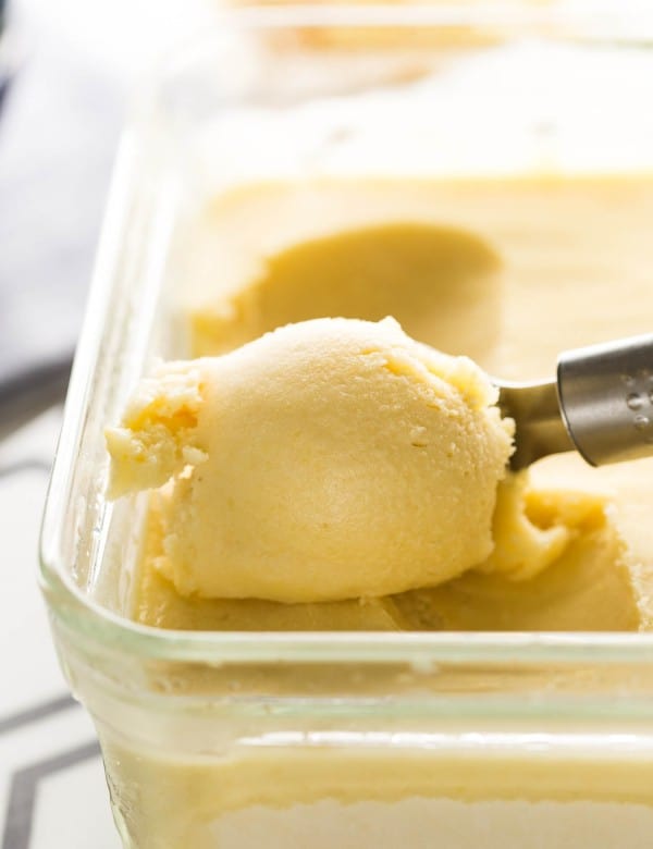 ice scream scoop in Pineapple Sorbet