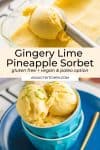 Gingery Lime Pineapple Sorbet pin graphic