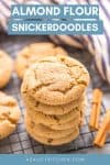 almond flour snickerdoodles pin graphic