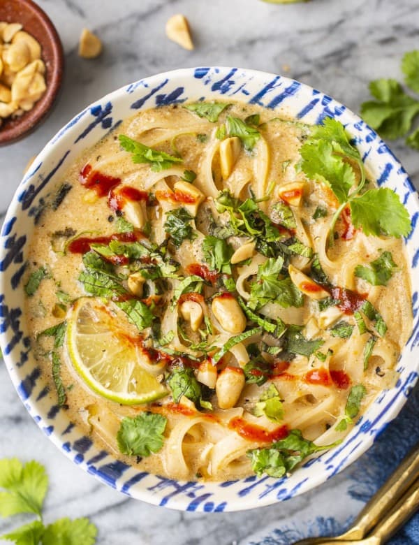 Gingery Peanut Noodle Soup