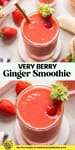 berry ginger smoothie pinterest marketing image