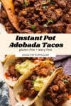 Instant Pot Adobada Tacos pin graphic