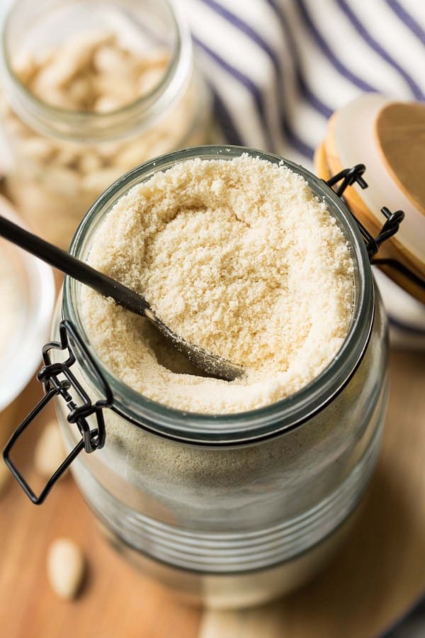 almond flour in a large jar