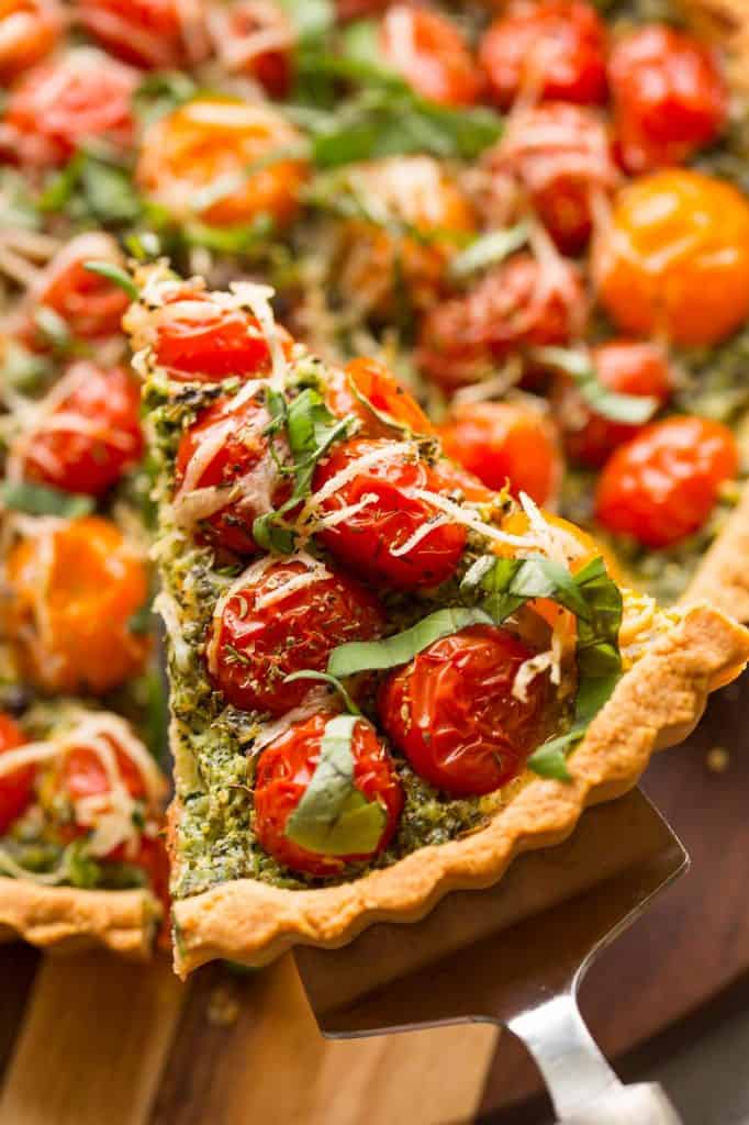 slice of Almond Flour Tomato Tart