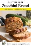 gluten free zucchini bread pin graphic