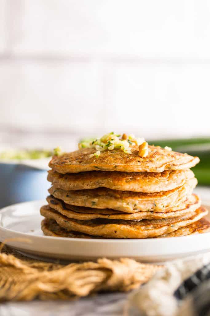 stack of Zucchini Bread Pancakes