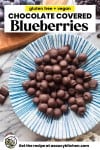 Chocolate Covered Blueberries Pin graphic