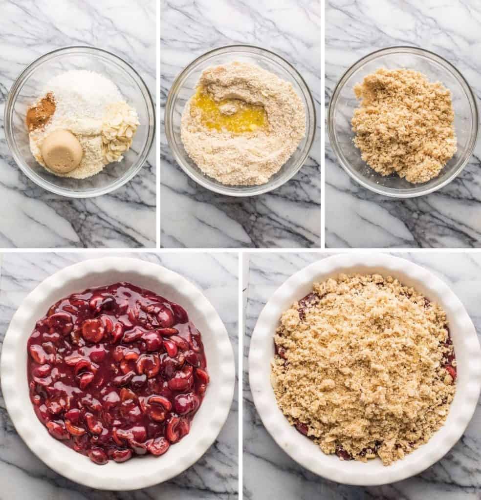 Grain Free Cherry Crumble collage