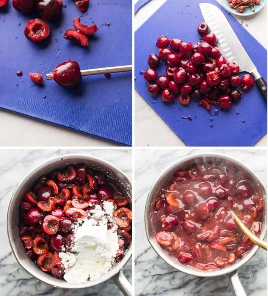 cherry pie filling collage