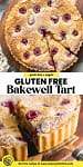 vegan bakewell tart pin graphic