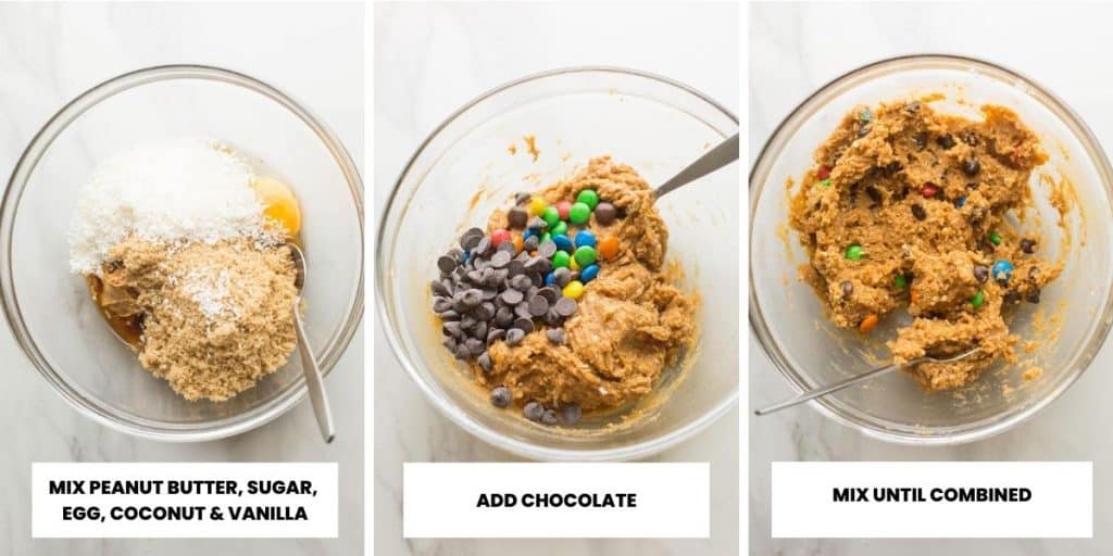 oat free monster cookie dough collage