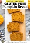 gluten free pumpkin bread pinterest graphic with text