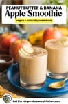 Peanut Butter Apple Banana Smoothie Pinterest Graphic