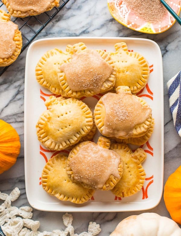 gluten free pumpkin pop tarts on a platter