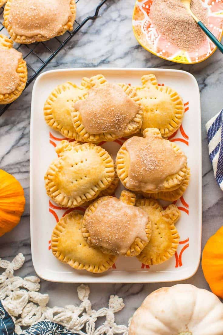 gluten free pumpkin pop tarts on a platter