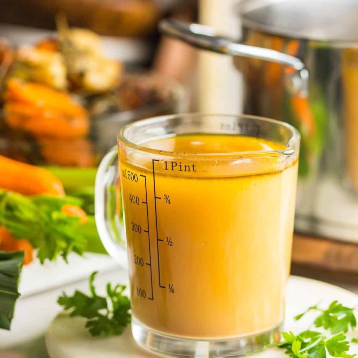 Roasted Low FODMAP Vegetable Stock-image