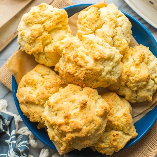 mashed potato biscuits on a plate