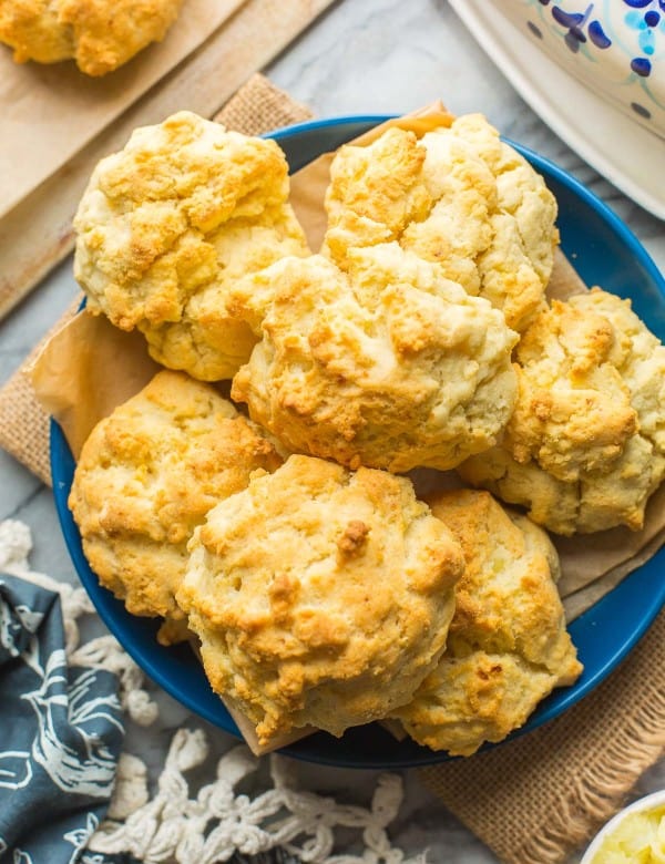 mashed potato biscuits on a plate