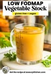 Low FODMAP Vegetable Stock Pin image