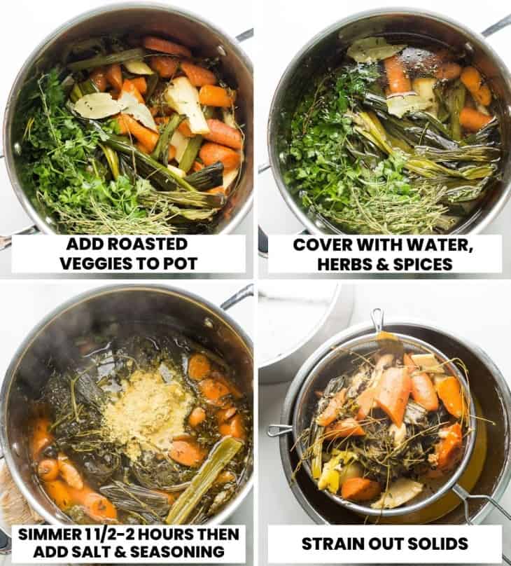 Roasted Low FODMAP Vegetable Stock (Unroasted Option) A Saucy Kitchen