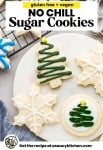 gluten free + vegan no chill sugar cookies pinterest image