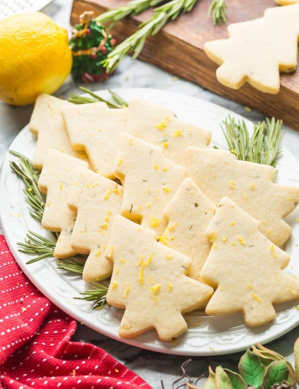 christmas tree cookies on a plate