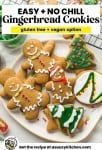 Gluten Free Gingerbread Cookies - Vegan Option (No Chill) pinterest image