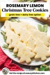 Rosemary Lemon Christmas Tree Cookies pinterest image