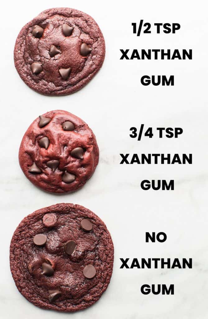 Gluten Free Red Velvet Cookies xanthan gum comparisons