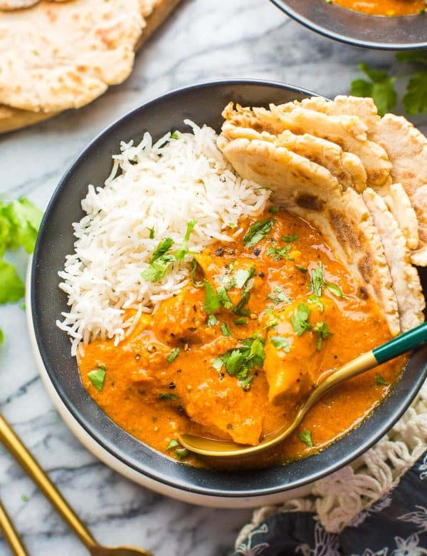 dairy free butter chicken in a bowl