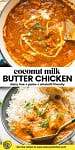 coconut milk butter chicken pinterest image