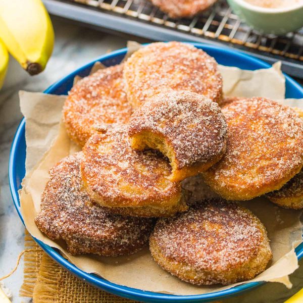 banana fritters on a plate