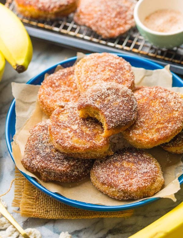 banana fritters on a plate