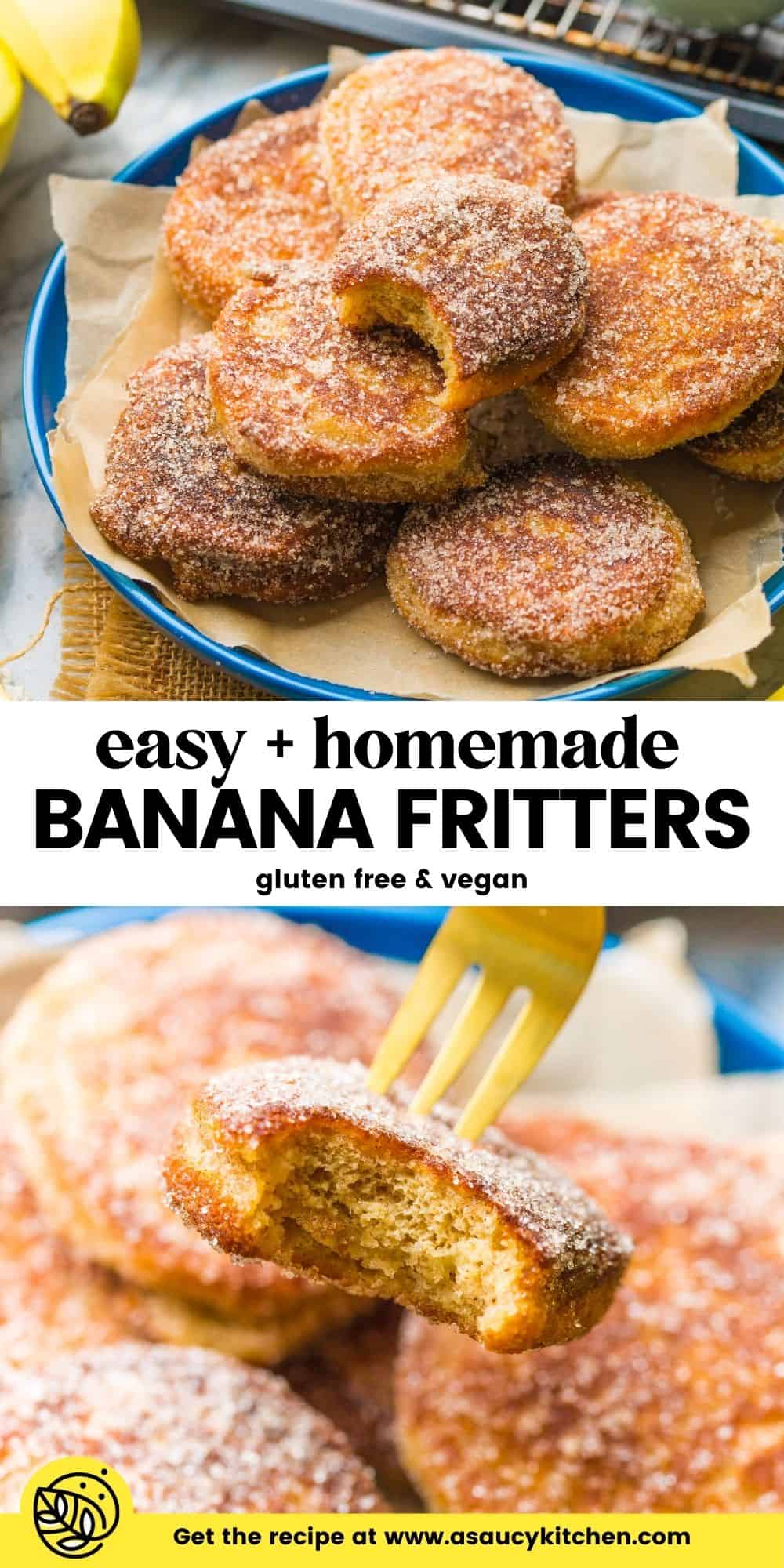 Banana Fritters (Gluten Free & Vegan) A Saucy Kitchen
