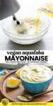 vegan aquafaba mayo pin image