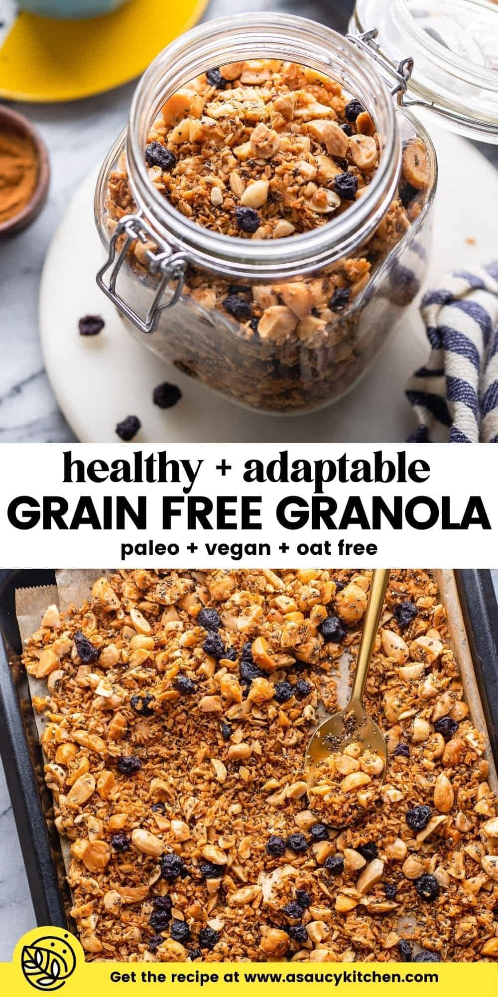 Grain Free Granola (Paleo + Vegan) A Saucy Kitchen
