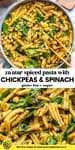 za'atar spiced pasta with chickpeas pinterest image