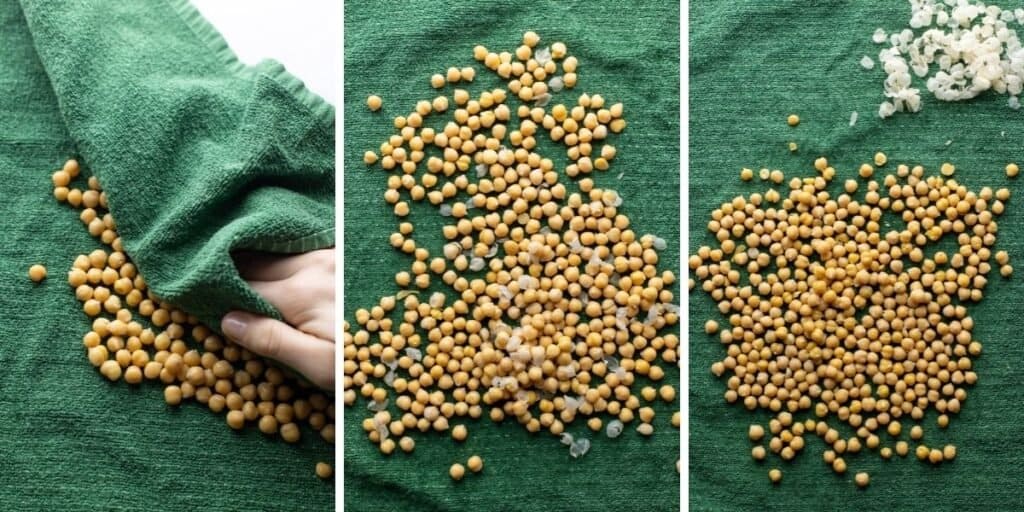 chickpea drying collage