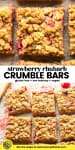 Strawberry Rhubarb Crumble Bars Pinterest Image