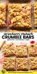 Strawberry Rhubarb Crumble Bars Pinterest Image